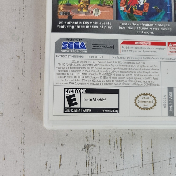 Mario & Sonic at the Olympic Games for Nintendo Wii by Sega - Picture 9 of 9